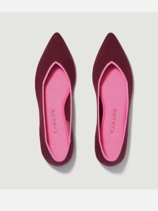 Rothy's Shoes - Rothy's The Point Ballet Flat Slip-On Merino Wool Currant Pink Size 9.5